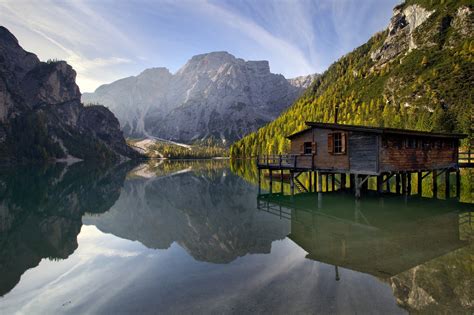 2048x1365 Nature Landscape Photography Lake Mountains Water Cabin