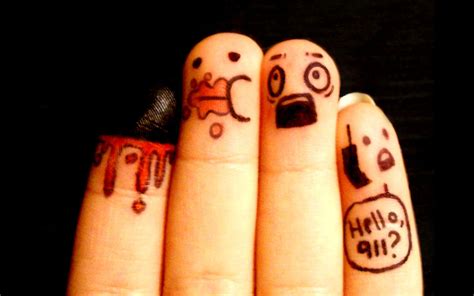Funny Finger Faces Wallpapers