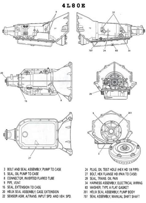 Chevy Turbo 350 Transmission Parts Diagram