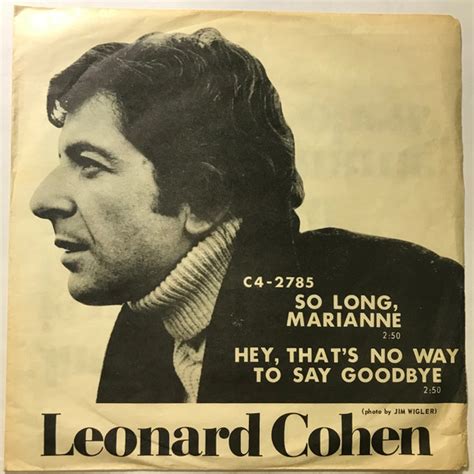 Leonard Cohen So Long Marianne 1968 Vinyl Discogs
