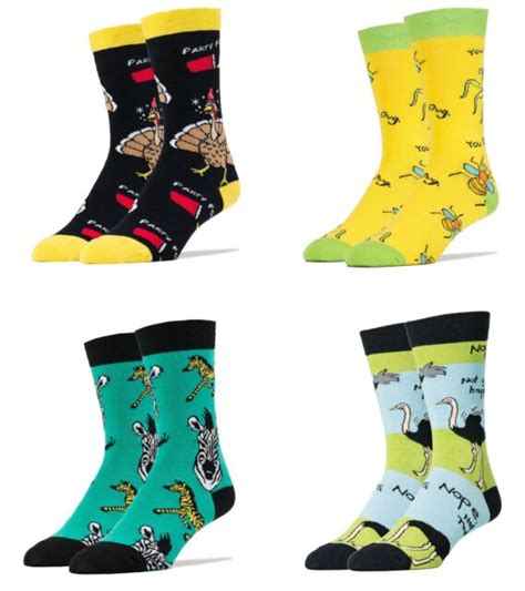 Mens Novelty Crew Socks Funny Crazy Silly Cool Dress Casual Fun Ebay