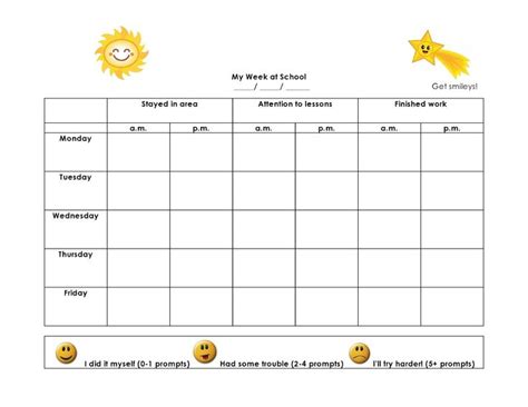 102 Best Printable Reward Charts Template Images On