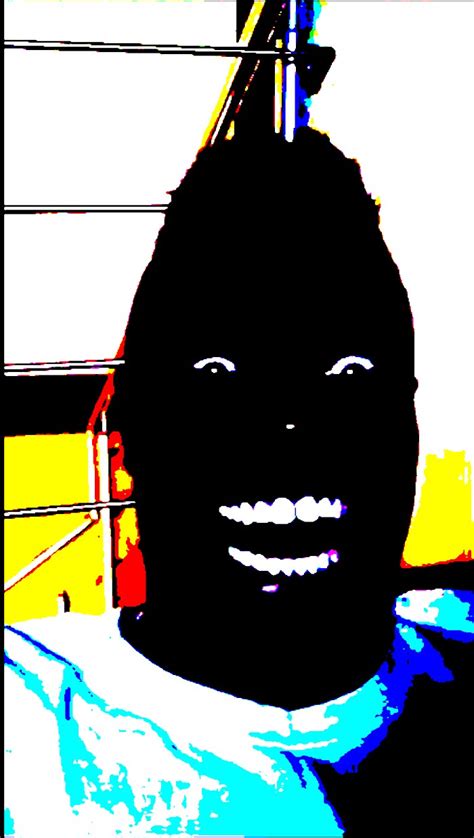 Black Guy Laughing In Dark Deepfried Blank Template Imgflip