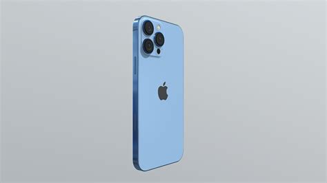 Iphone 13 Pro Max Sierra Blue Buy Royalty Free 3d Model By