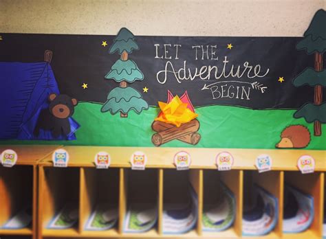 Camping Fall Theme Bulletin Board For The Classroom Let The Adventure
