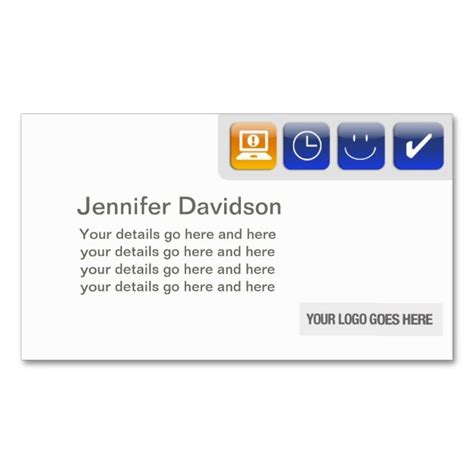 pin  computer business card templates