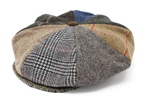 Hanna Hats Irish Tweed Driving Cap For Mens Donegal 8 Piece