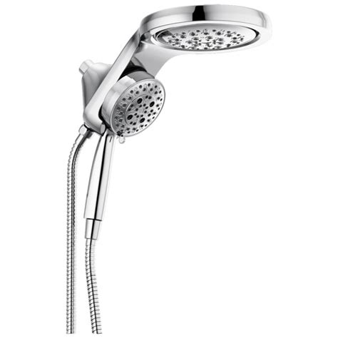 Delta Universal Showering Components Chrome 5 Spray Dual Shower Head 2 5 Gpm 9 5 Lpm In The