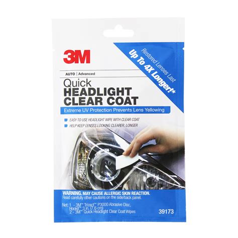 Applies to freshly cleaned damp or dry wood. 3M Quick Headlight Clear Coat 39173 - Selffix