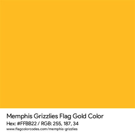 Memphis Grizzlies Flag Color Codes