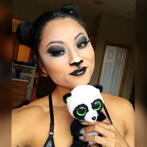 Panda Face For Halloween Panda Makeup Halloween Makeup Pretty