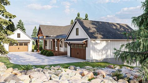 1 Story Modern Farmhouse Lake House Plan Valley View In 2021 Lake