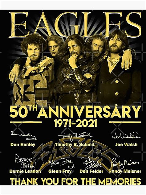 Vintage Funny Anniversary 50th Eagle Band 1971 2021 Art Print For