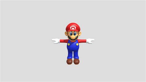 Custom Edited Mario Customs Mario N64 Era Download Free 3d Model