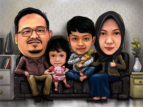 Karikatur Keluarga Caricature Character