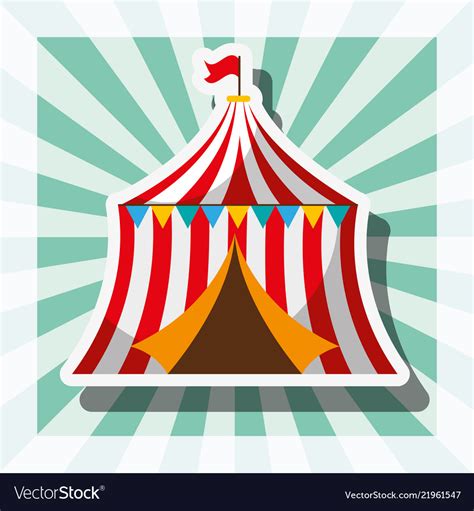 Circus Tent Retro Carnival Fun Fair Festival Vector Image