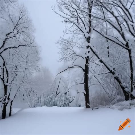 Snowy Landscape On Craiyon