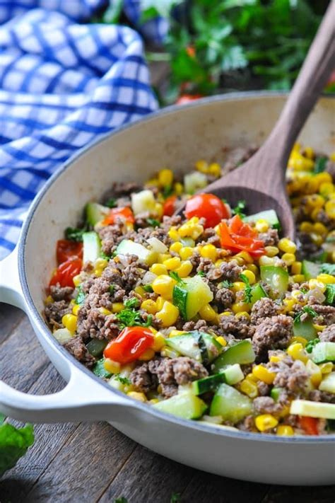 Ground Beef Dinner With Summer Vegetables The Seasoned Mom Recipe