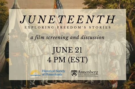 Juneteenth Exploring Freedoms Stories Screening Civic Season