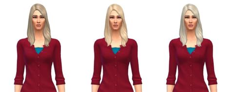 Busted Pixels Long Wavy Subtle Part Hairstyle Sims 4 Hairs