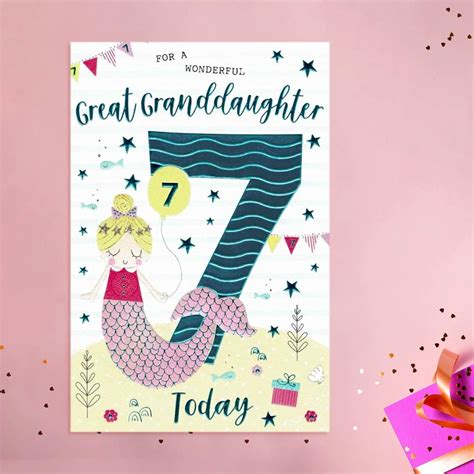 Great Granddaughter 7 Today Birthday Card