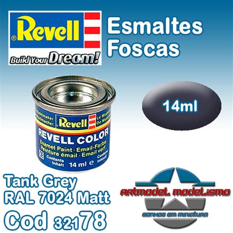 Tinta Esmalte Revell 32178 Tank Grey Ral 7024 Matt Email Color