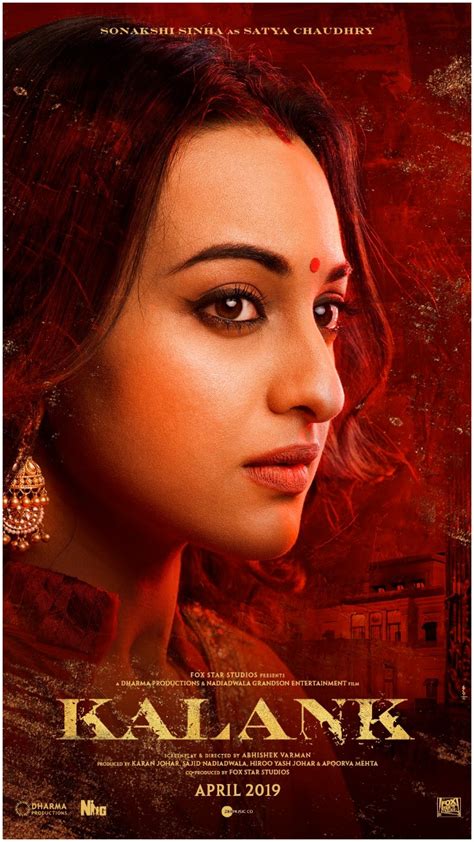 Kalank Characters Sonakshi Sinha Looks Pure And Elegant In This First Look Poster The
