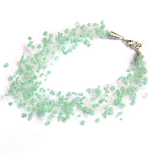 Mint Green Necklace Wedding Necklace Bridesmaid Necklace Etsy Uk Mint Green Necklace