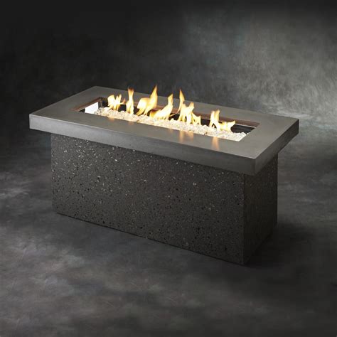 The Outdoor Greatroom Company Key Largo 54 Inch Linear Natural Gas Fire Pit Table With 42 Inch