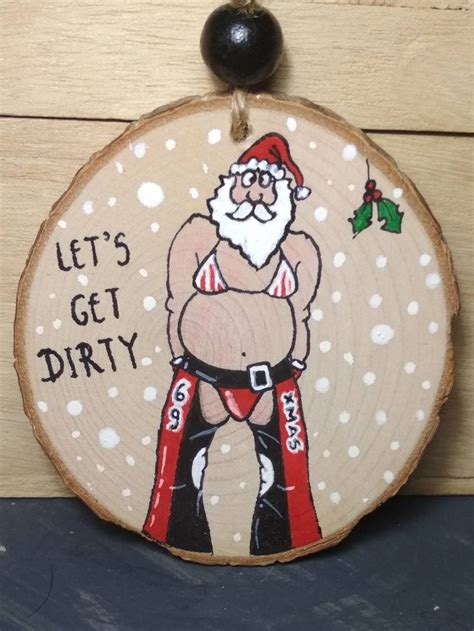 Dirty Christmas Ornaments Naughty Santa Dirty Santa Etsy