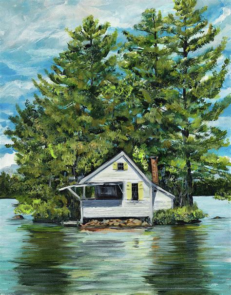 Lake House Painting By Julie Derice Fine Art America