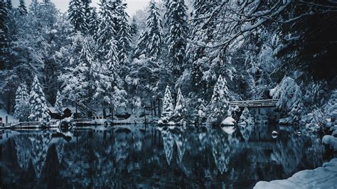 Snowy Lake Wallpapers 4k Hd Snowy Lake Backgrounds On Wallpaperbat