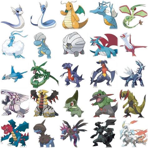 List Of Dragon Type Pokemon