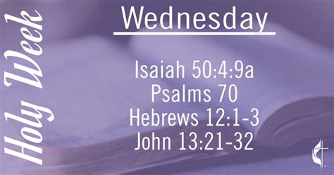 Wednesdays Scripture Reading For Holy Week Woodburn