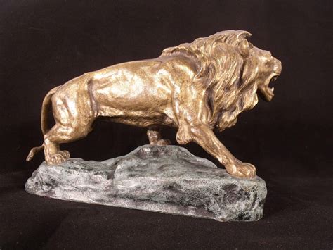 Magnificent Antique Late 19th Century French Bronze Lion Sculpture By