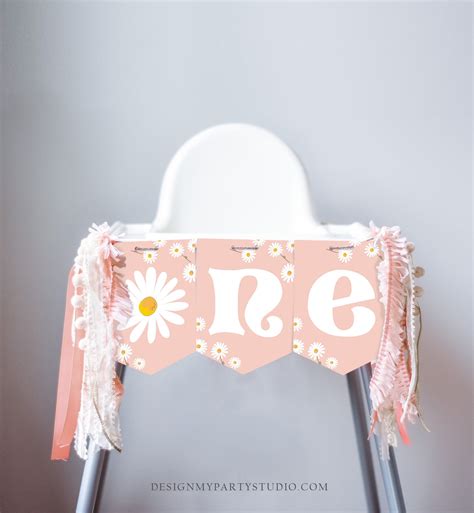 Daisy High Chair Banner Daisy Birthday Party Girl 1st First Etsy Australia