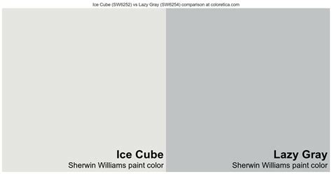 Sherwin Williams Ice Cube Vs Lazy Gray Color Side By Side