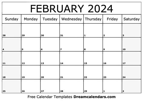 February 2024 Calendar Free Blank Printable With Holidays February