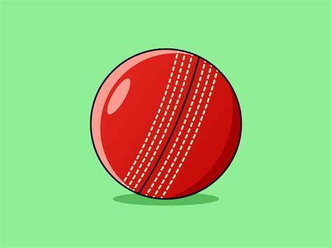Premium Vector Cricket Ball Illustration