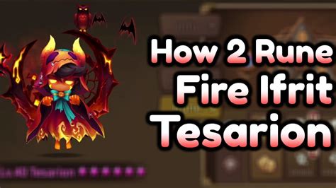 How To Rune Fire Ifrit Tesarion Summoners War YouTube