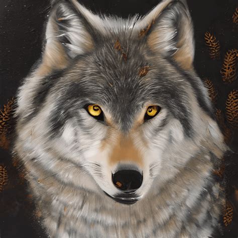 Mountain Wolf Painting Creative Fabrica