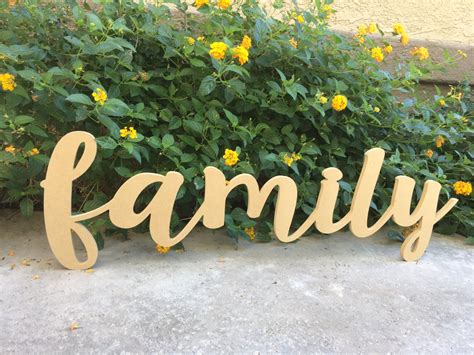 Family CNC Wooden Word Cut-Out Wood Letters Cut Out