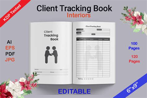 Client Tracking Logbook Interior For Kdp Graphic By Hitubrand · Creative Fabrica