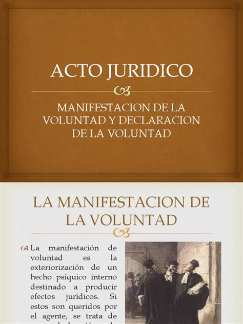 Manifestacion De La Voluntad Y Declaracion De La Voluntad Instrumento