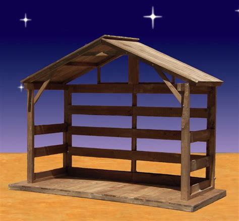 Wood Outdoor Nativity Stable 70 Outdoor Nativity Nativity Stable