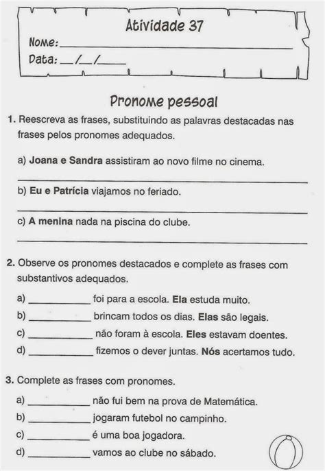 Atividades Pronomes Demonstrativos 4o Ano Com Gabarito