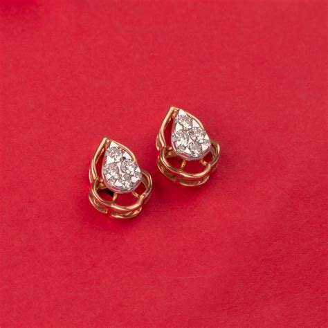 Buy Quality Intricating 14ct Rose Gold Diamond Earrings In Pune