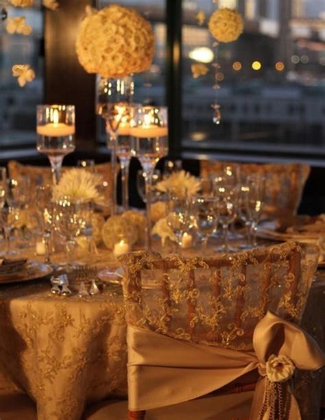 Gold Wedding Gold Lace Table Decor 2054631 Weddbook