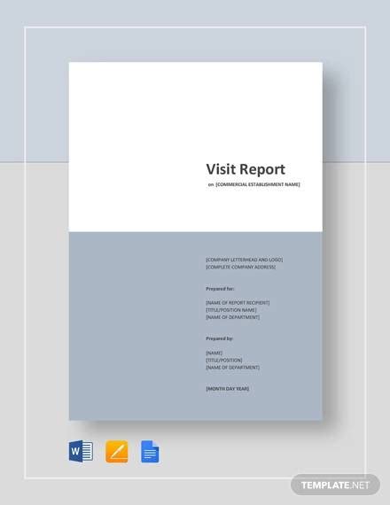 Free 15 Sample Visit Reports In Pdf Ms Word Apple Pages