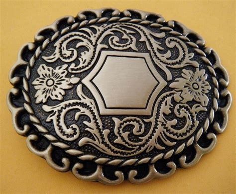 Antique Western Cowgirl Girls Ranch Flowers Belt Buckle With Images